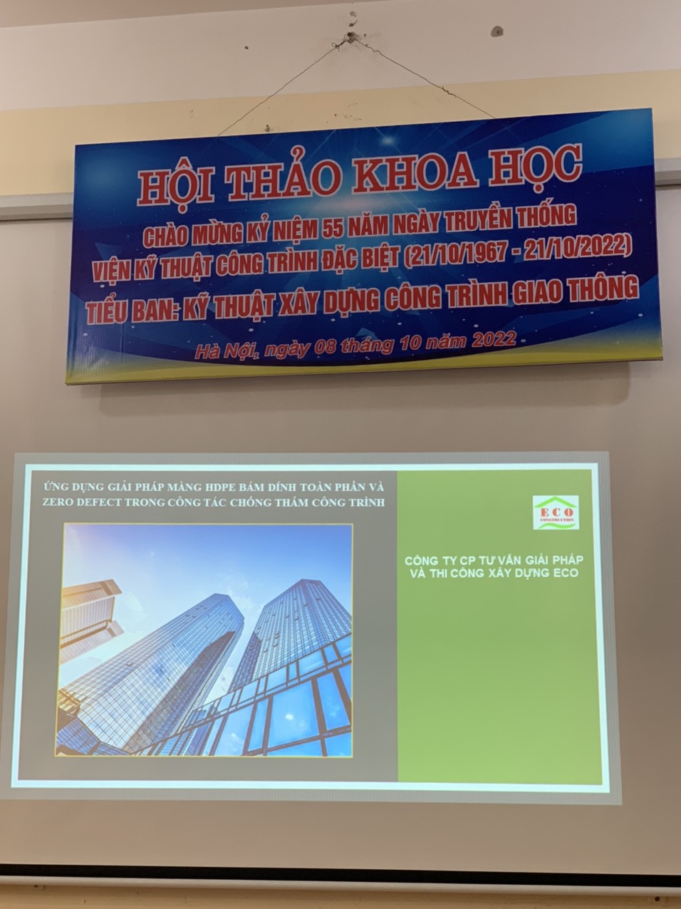 Công ty ECO Hội thảo khoa học tại viện kỹ thuật công trình đặc biệt-Học viện kỹ thuật quân sự
